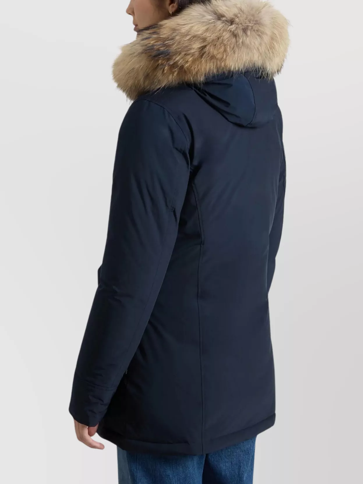 Woolrich Hooded Parka With Front Pockets And Long Sleeves
