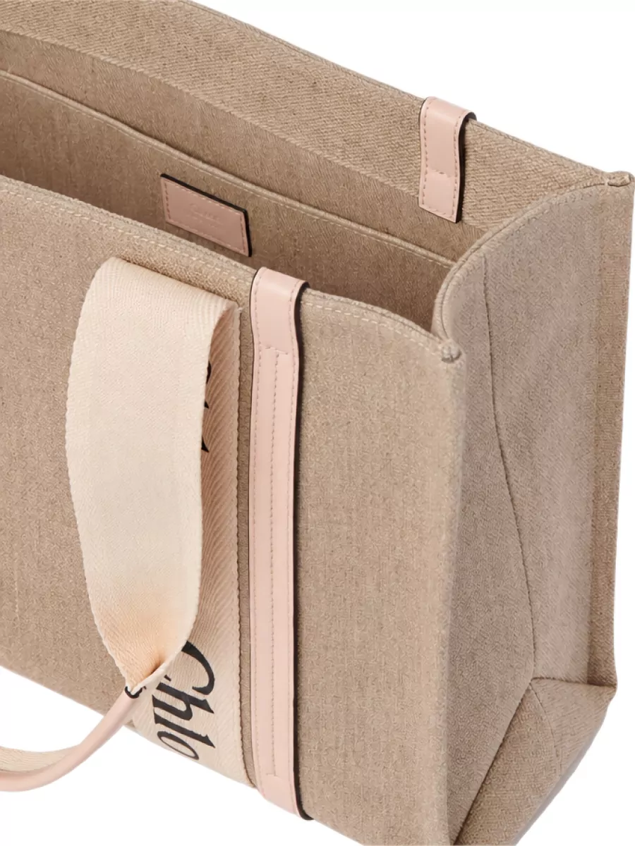Chloé Woody Linen Tote Bag