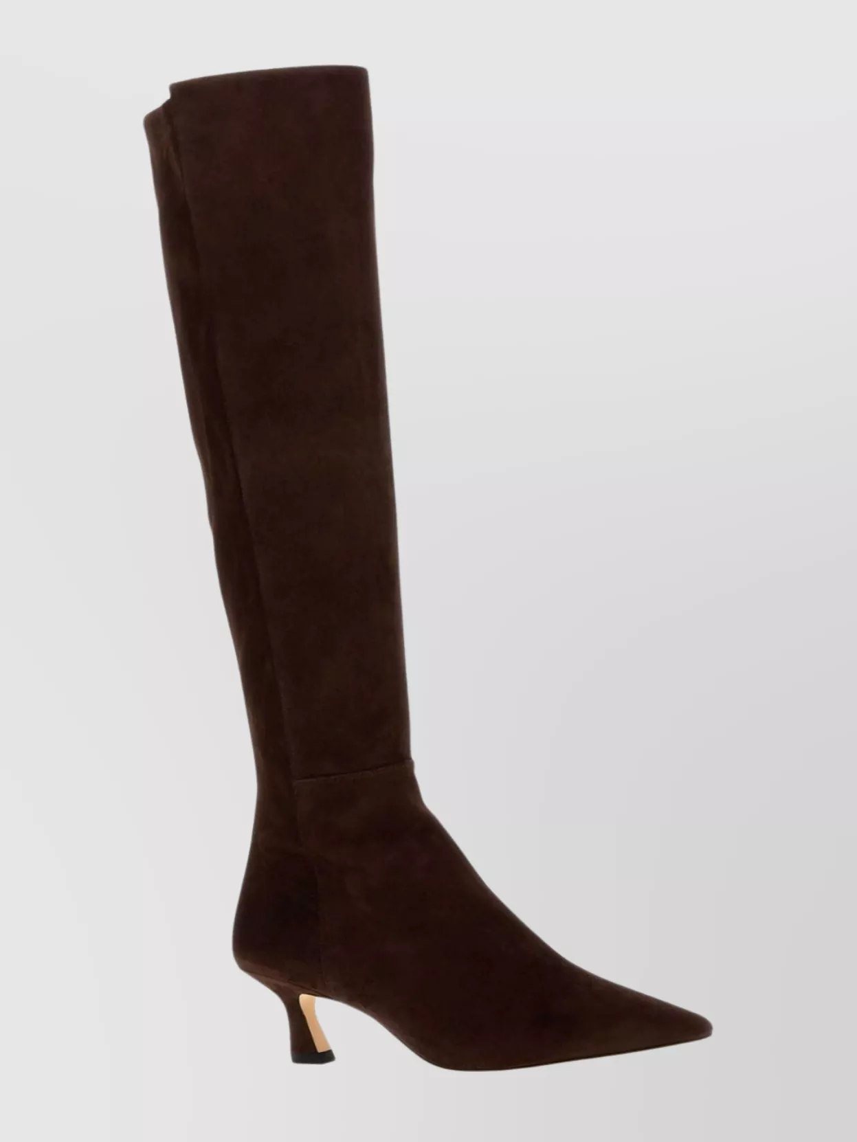 Stuart Weitzman Knee High Pointed Toe Stiletto Boots In Brown