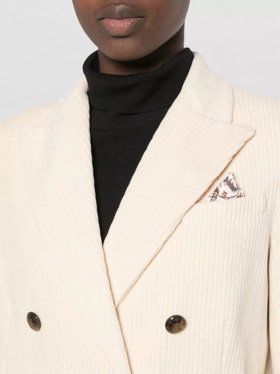 Circolo 1901 Cotton Corduroy Double-Breasted Jacket