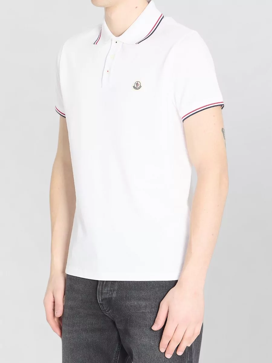Moncler Regular Fit Cotton Piqué Polo Shirt