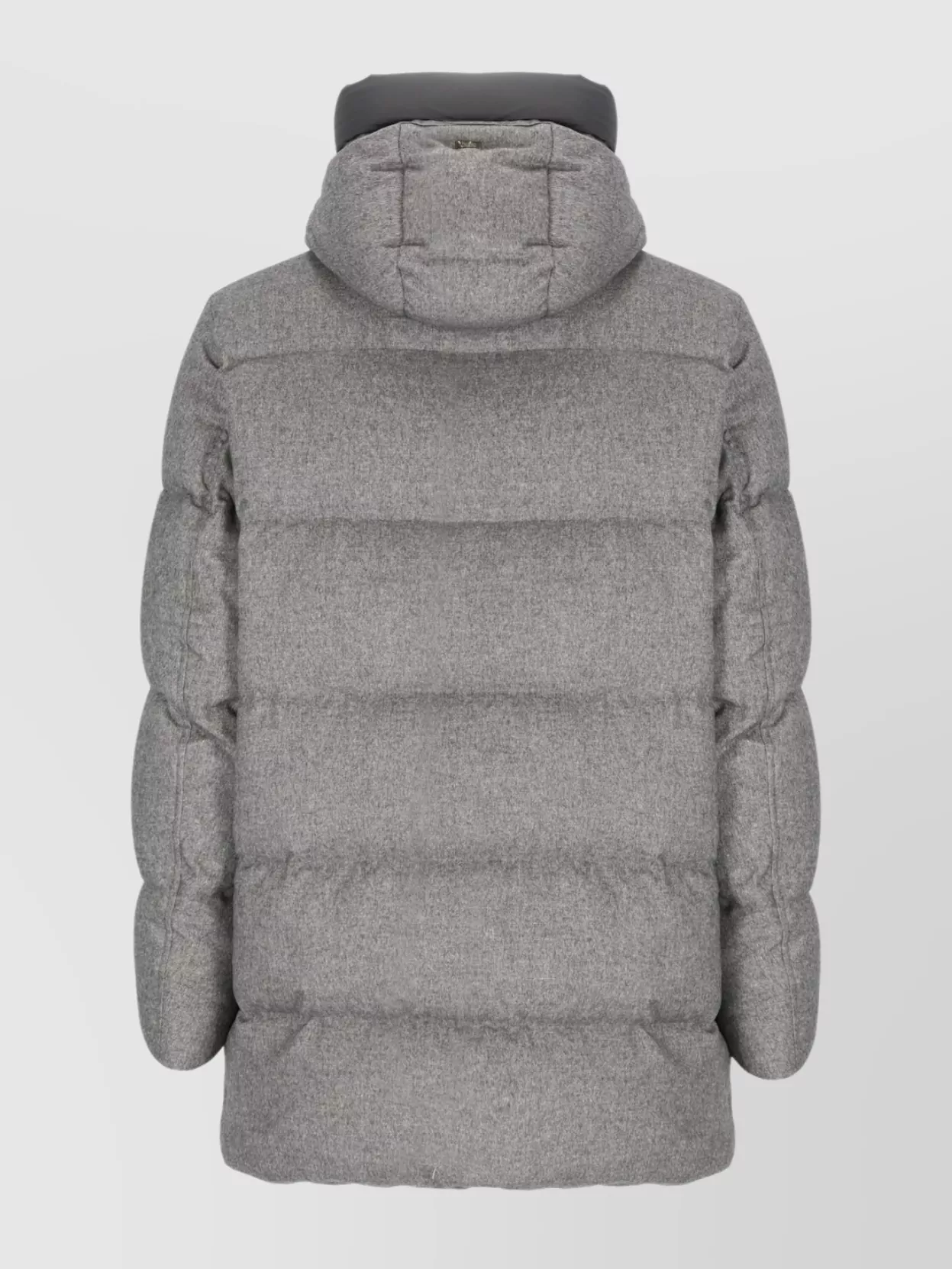 Herno Cashmere And Silk Padded Bomber Jacket In Gray