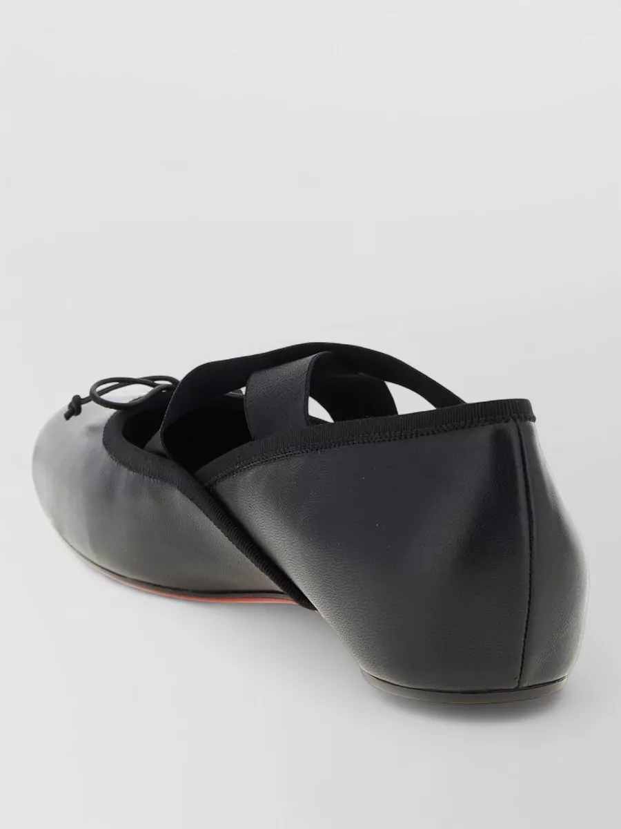 Christian Louboutin Cassiasticina Ballet Flats Bow Elastic Straps