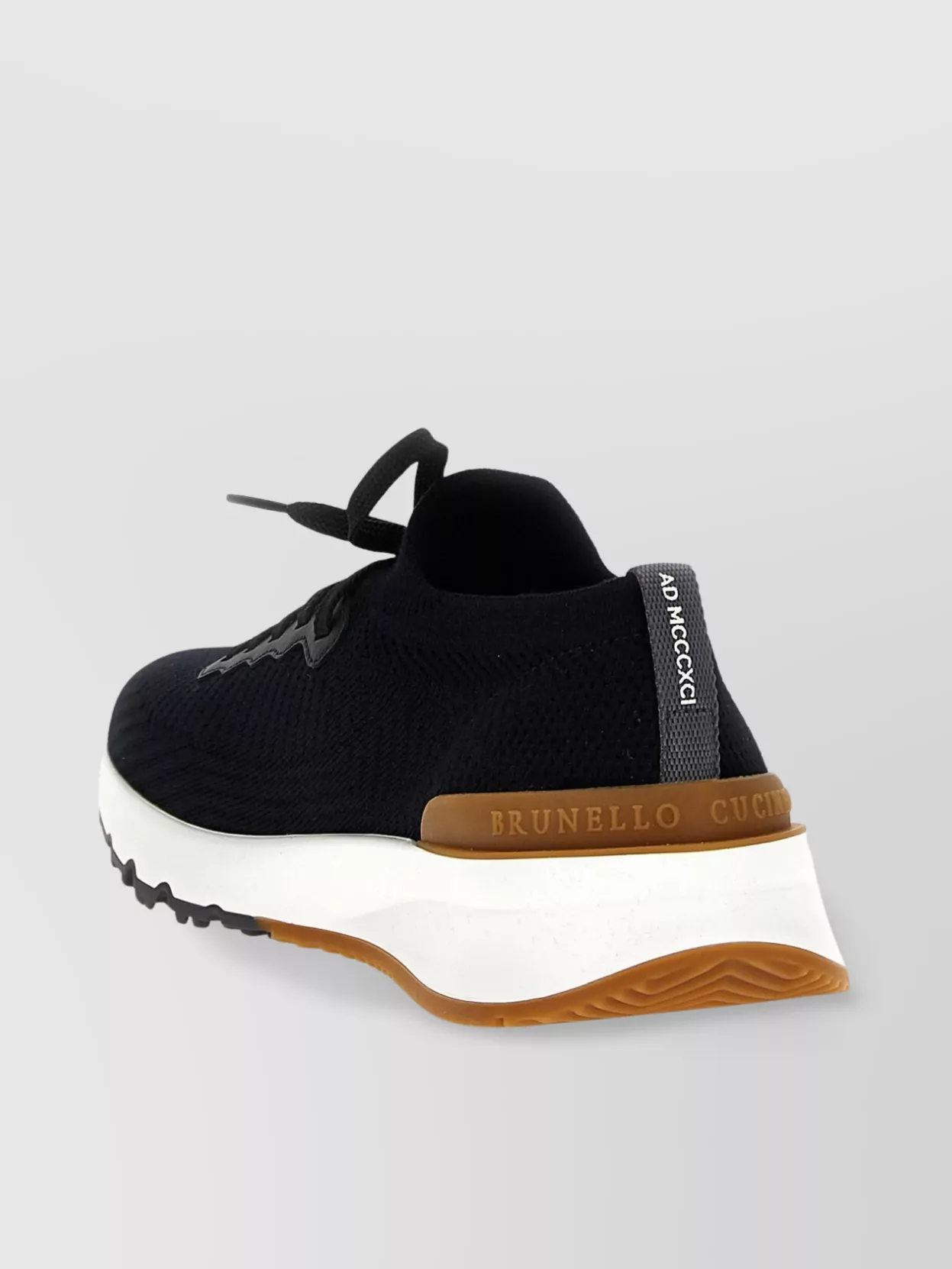 Brunello Cucinelli Knitted Sneakers With Round Toe And Rubber Sole