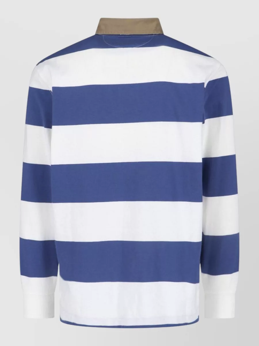 Polo Ralph Lauren Striped Long Sleeve Polo Collar Shirt