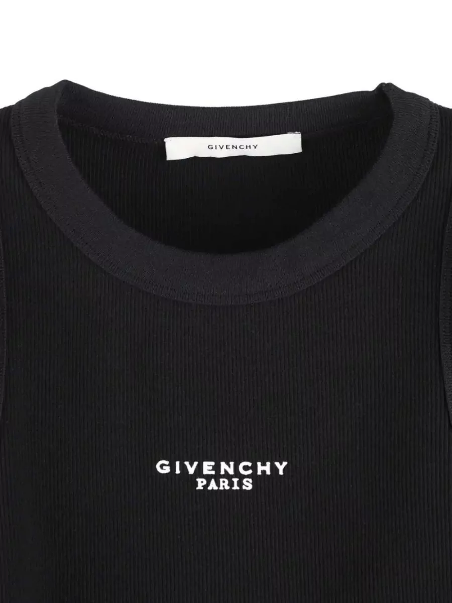 Givenchy Ribbed Crewneck Cropped Tank Stretch Jersey