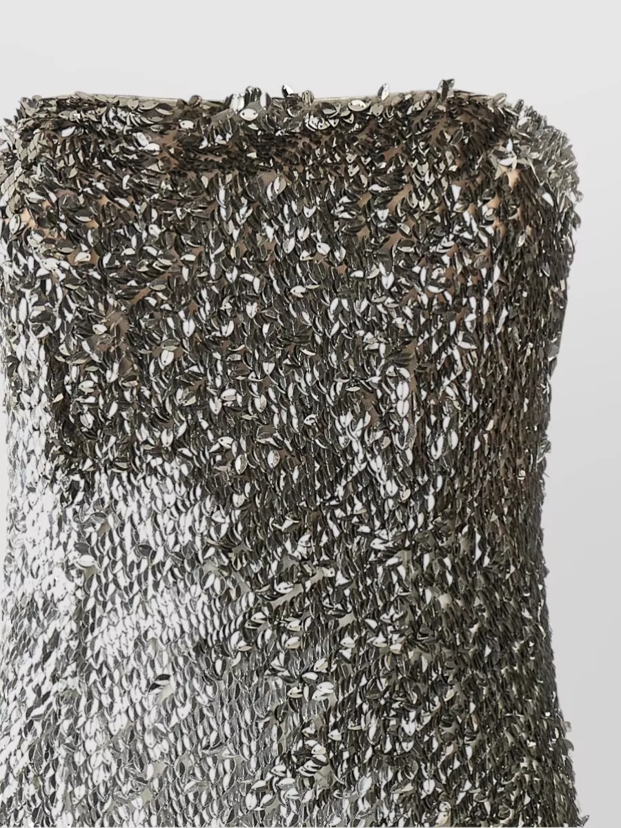 Elisabetta Franchi Sequined Off-The-Shoulder Mini Dress