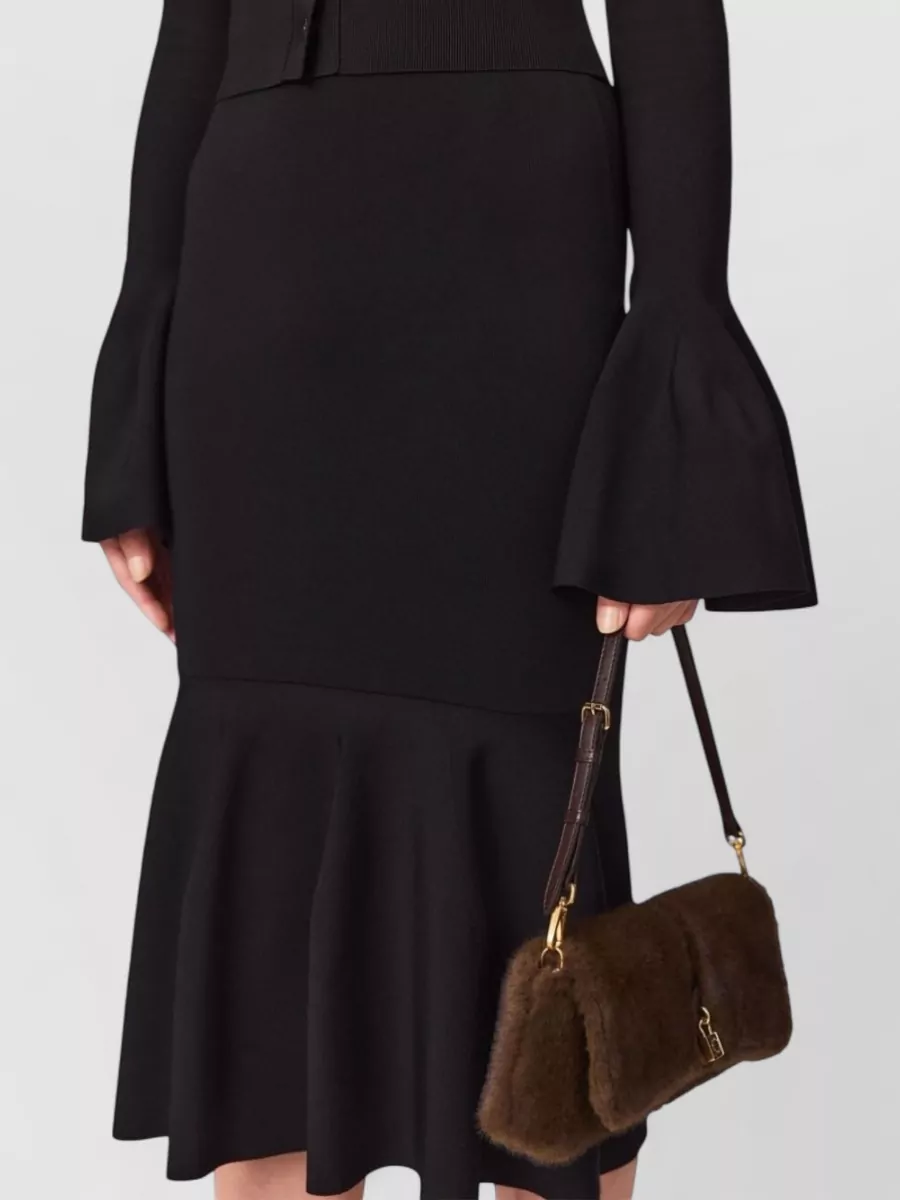 Stella Mccartney Flared Knit Midi Skirt