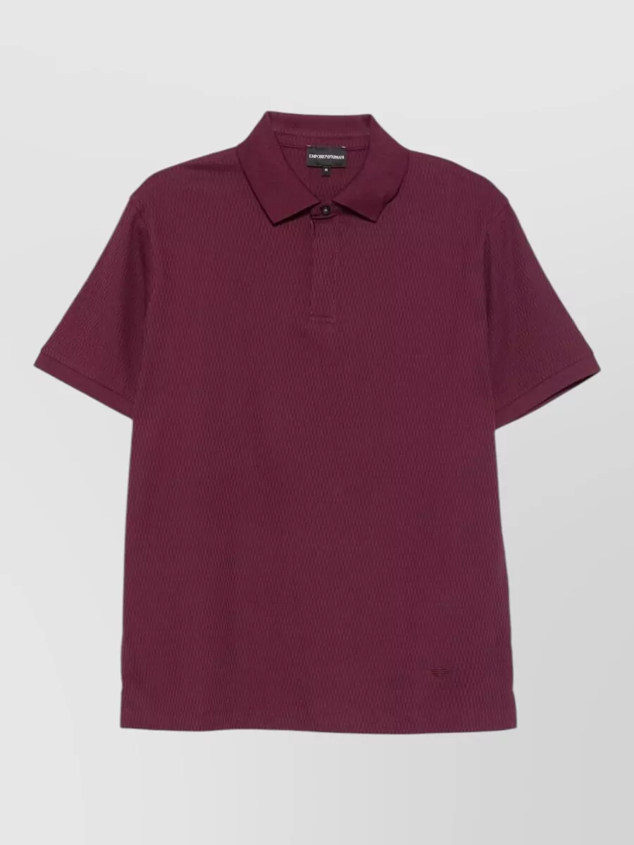 Emporio Armani cotton textured polo shirt