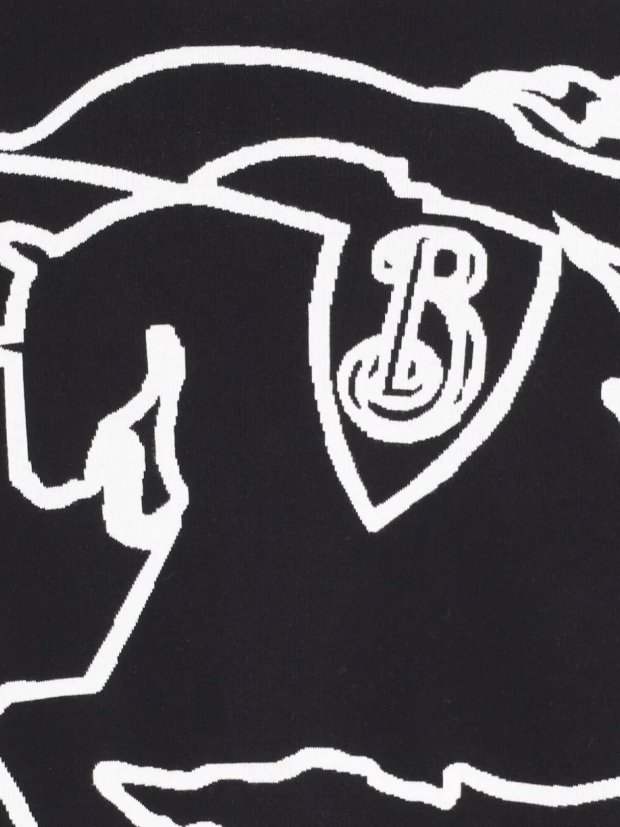 Burberry Graphic Crewneck Sweater Ribbed Finish
