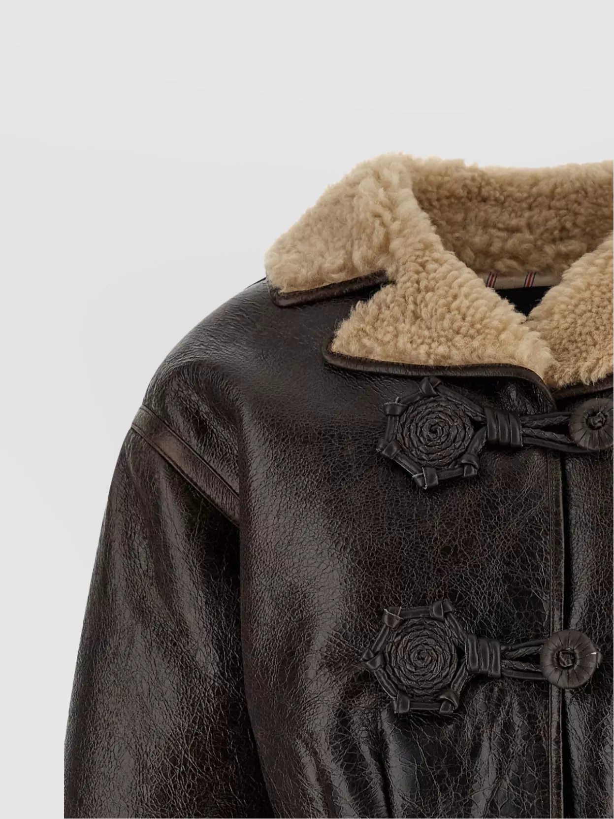 Etro Sheepskin Jacket Featuring Wool Insert