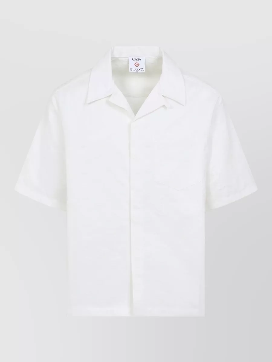 Casablanca Cotton Monogram Short-Sleeve Shirt
