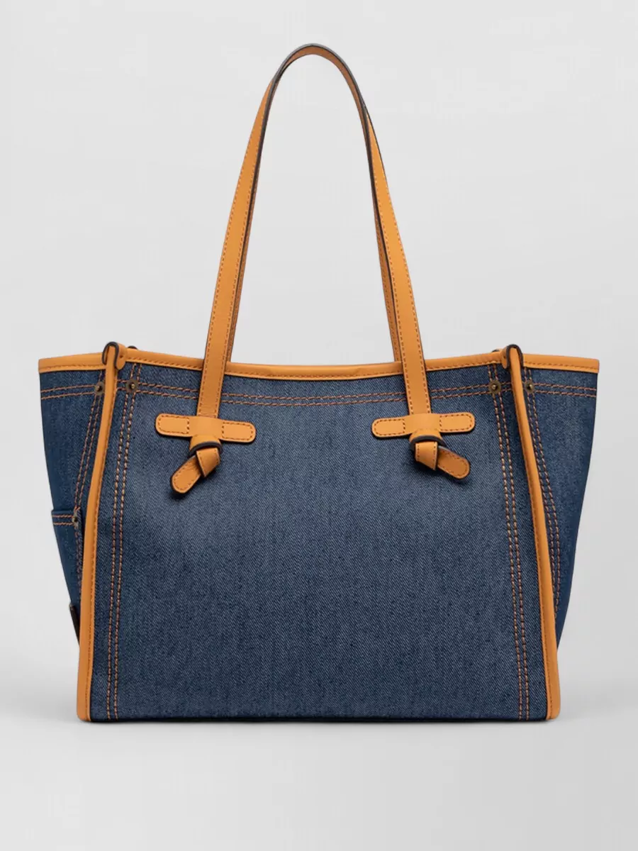 Gianni Chiarini Marcella Tote Bag Contrast Trim Dual Handles