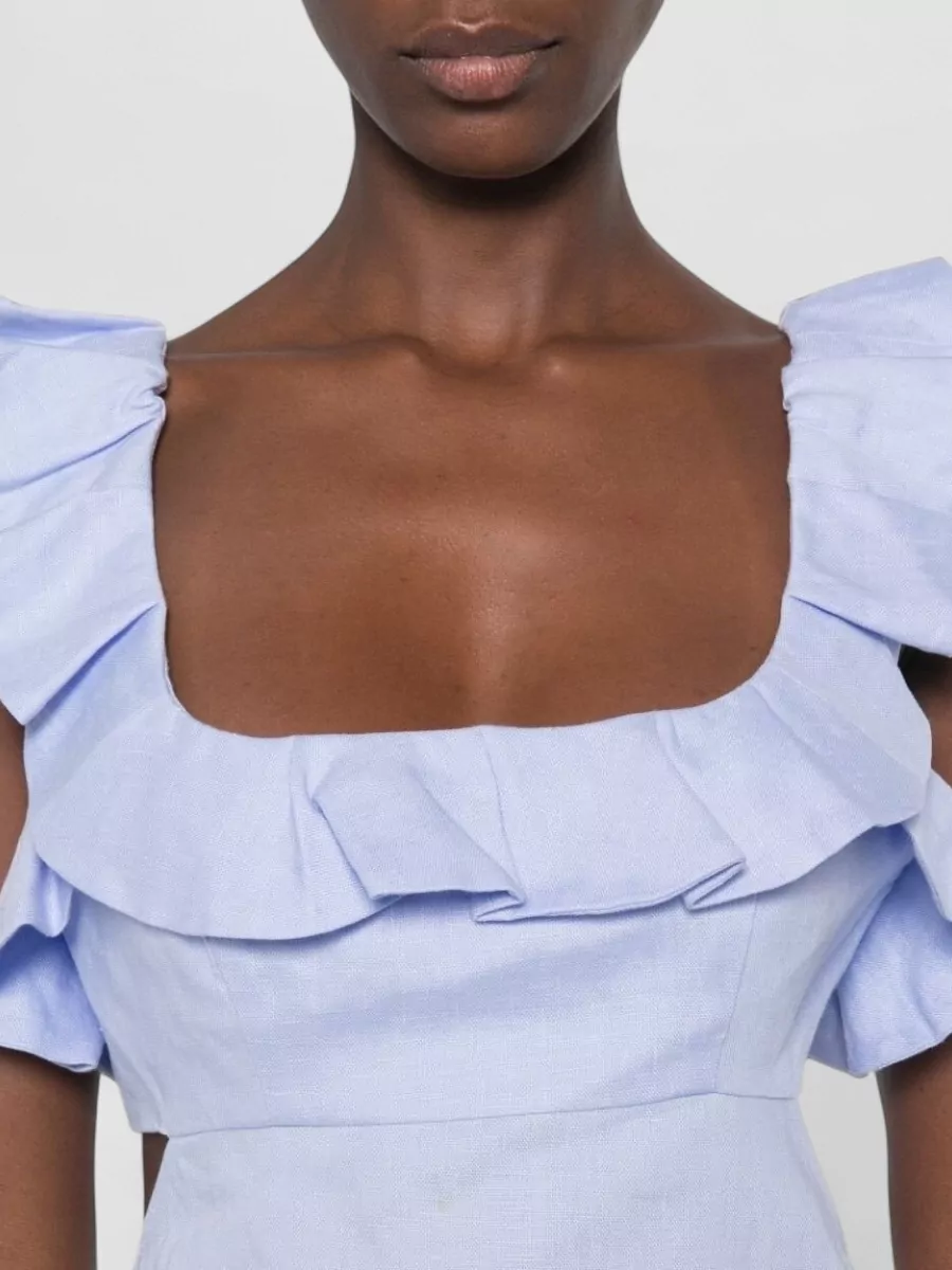 Zimmermann Linen Cutout Mini Dress