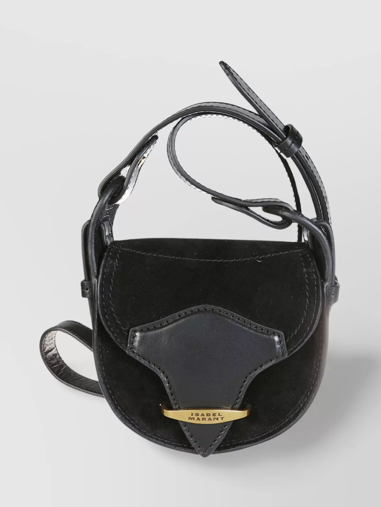 Shop Isabel Marant Étoile Adjustable Strap Suede Cross-body Bag