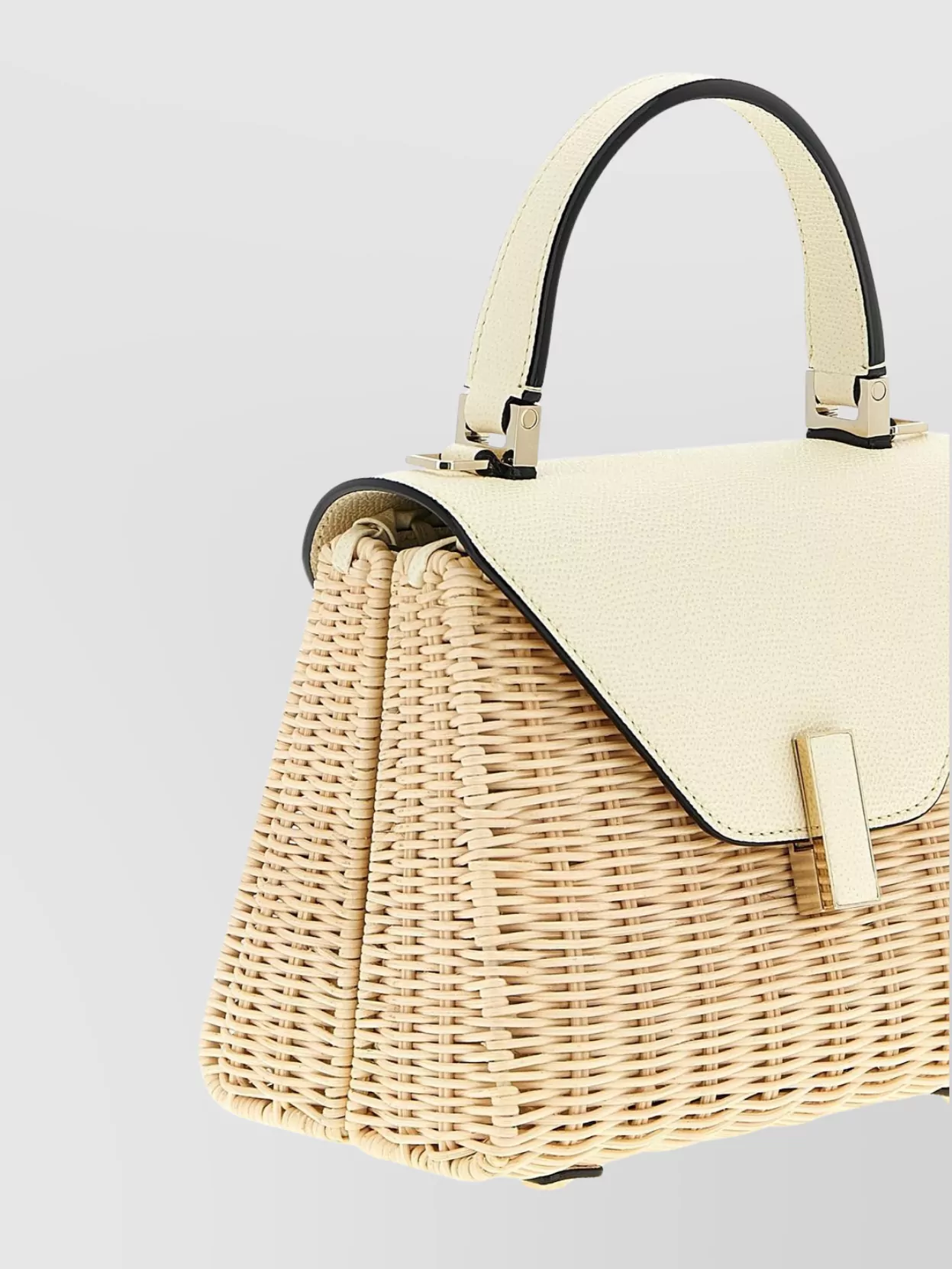 Valextra Mini Handbag With Woven Texture And Strap