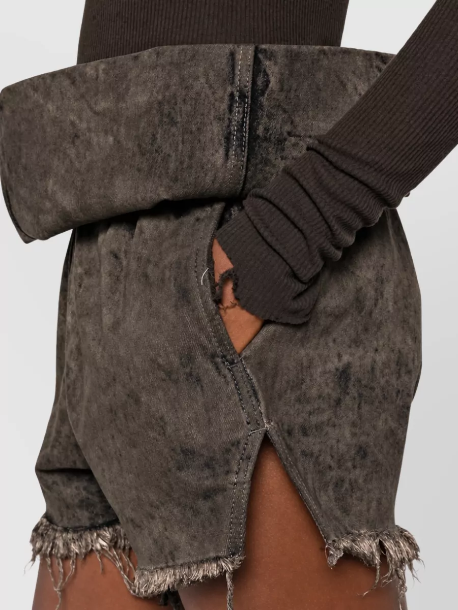 Rick Owens Ribbed Slim-Fit High-Rise Trousers