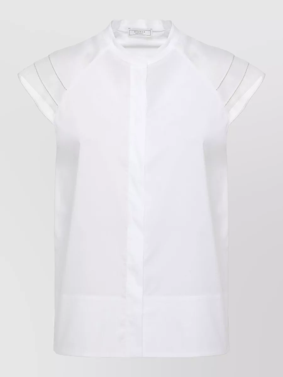 Peserico Cotton Sleeveless Crewneck Blouse
