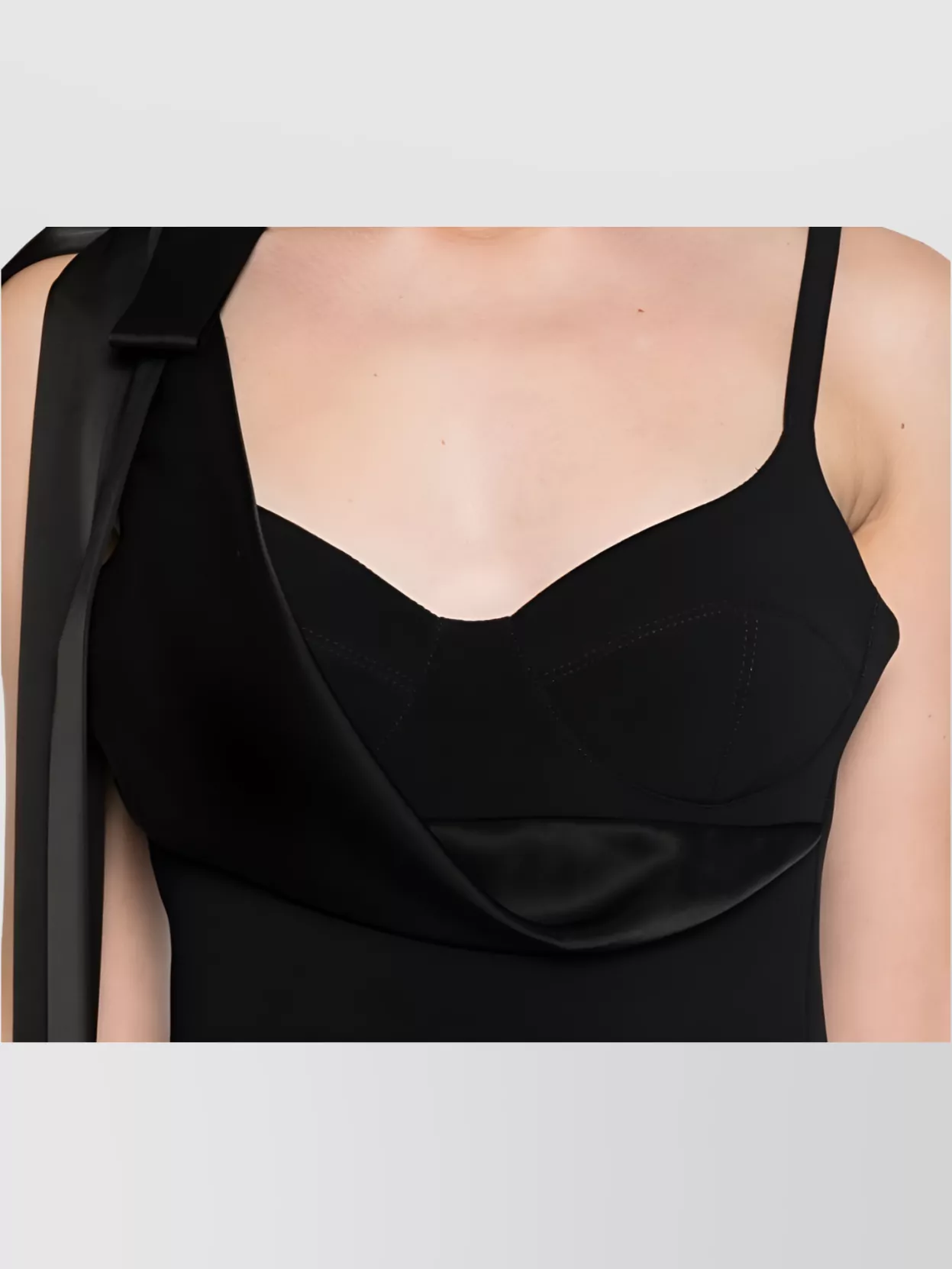 David Koma Bow Detail Ankle Length V-Neck Dress