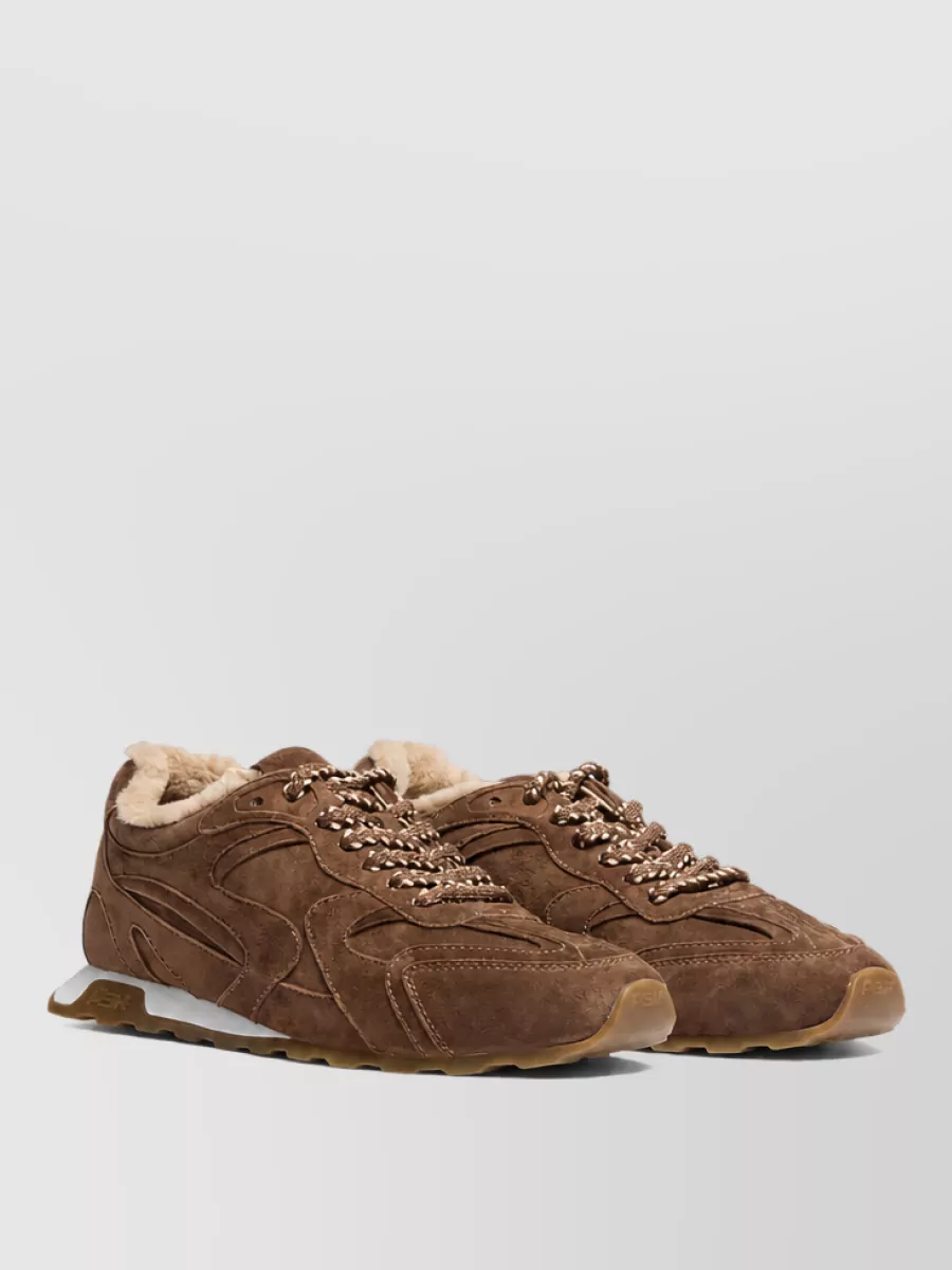 Ash leather lace-up sneakers