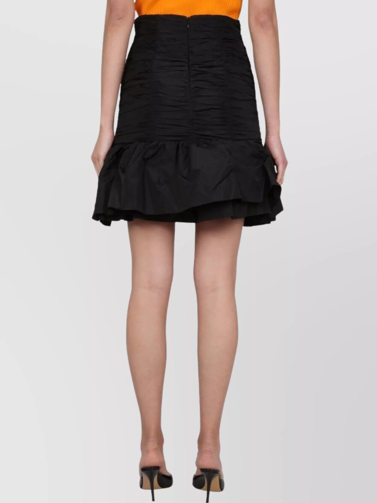 Patou High Waist Ruffled Mini Skirt