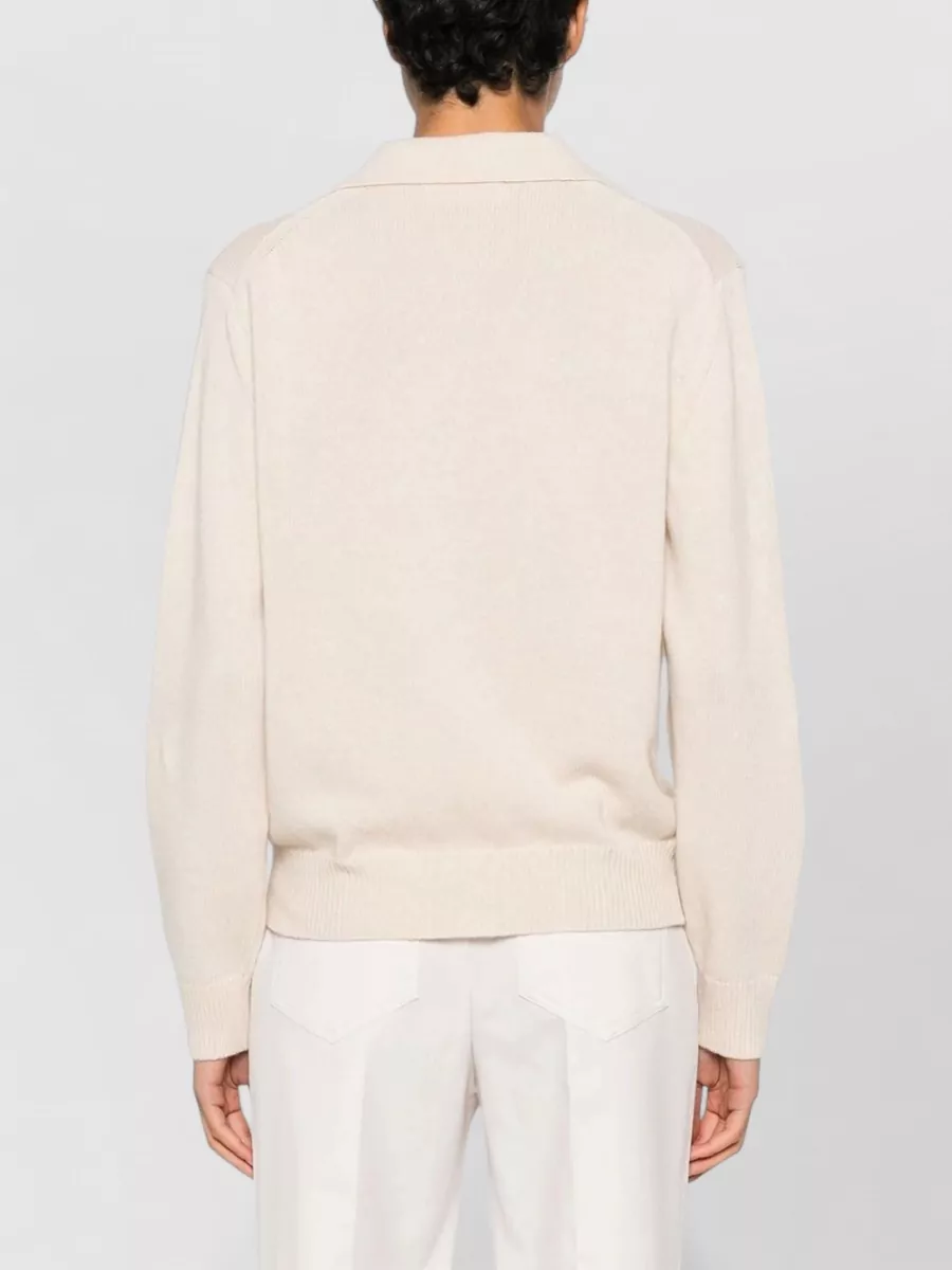 Victoria Beckham Cashmere Wool Polo Collar Long Sleeve Jumper