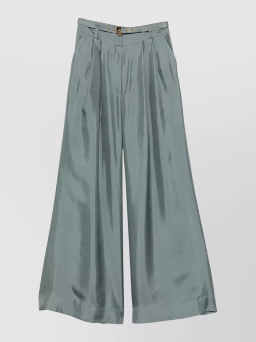 Zimmermann Silk pleated wide-leg suit trousers