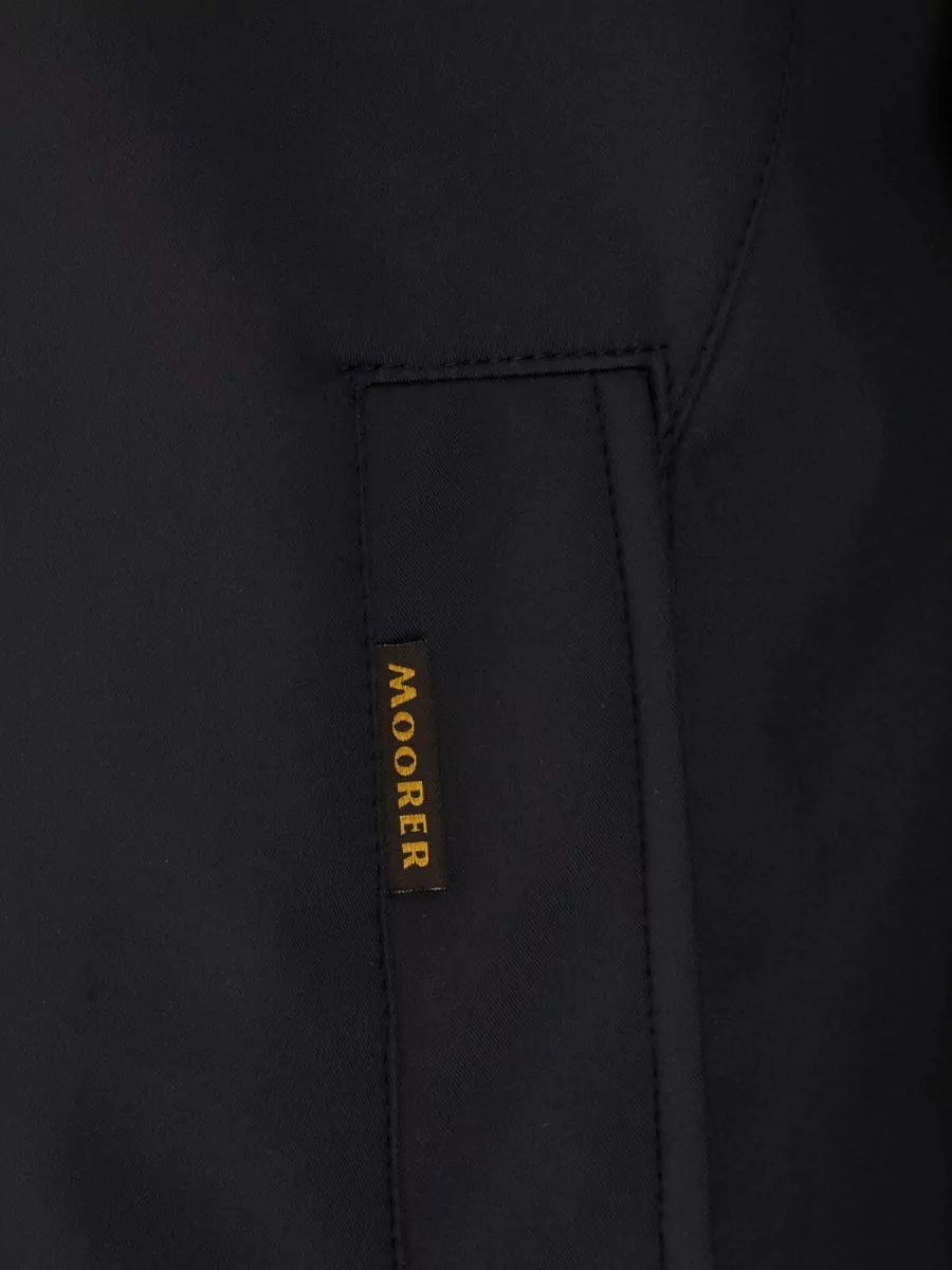 Moorer Polyester Down Jacket Stand Collar Pockets In Blue