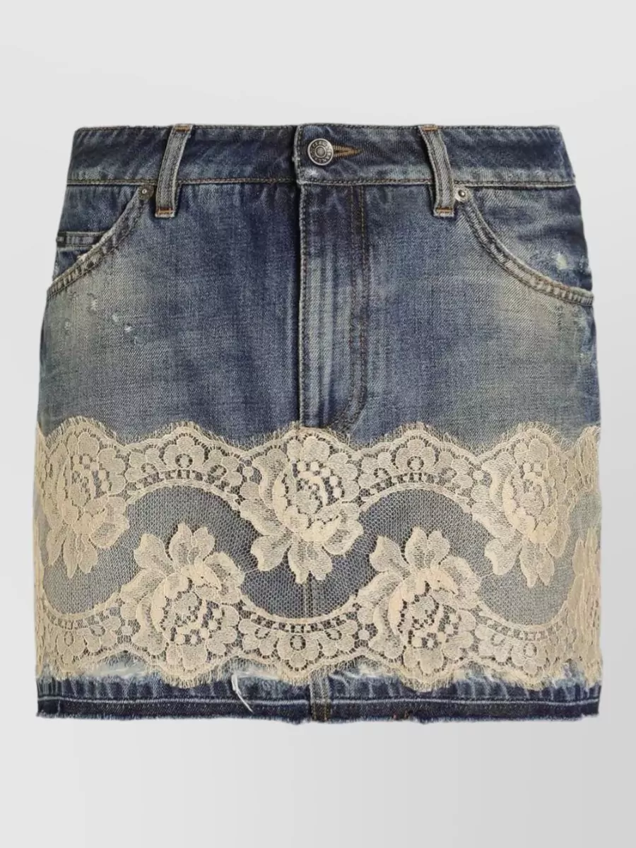Dolce&Gabbana lace insert mini skirt