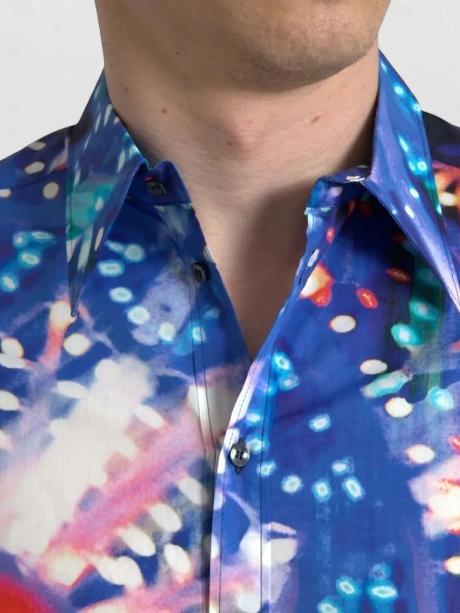 Dolce&Gabbana Cotton Slim-Fit Printed Long-Sleeve Shirt