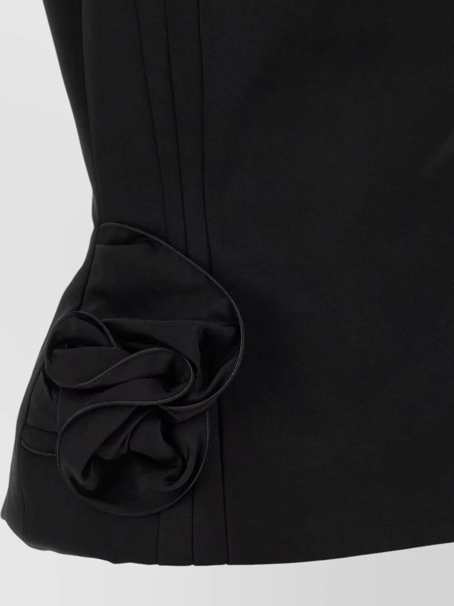 Magda Butrym Sleeveless Square Neck Floral Detail Top