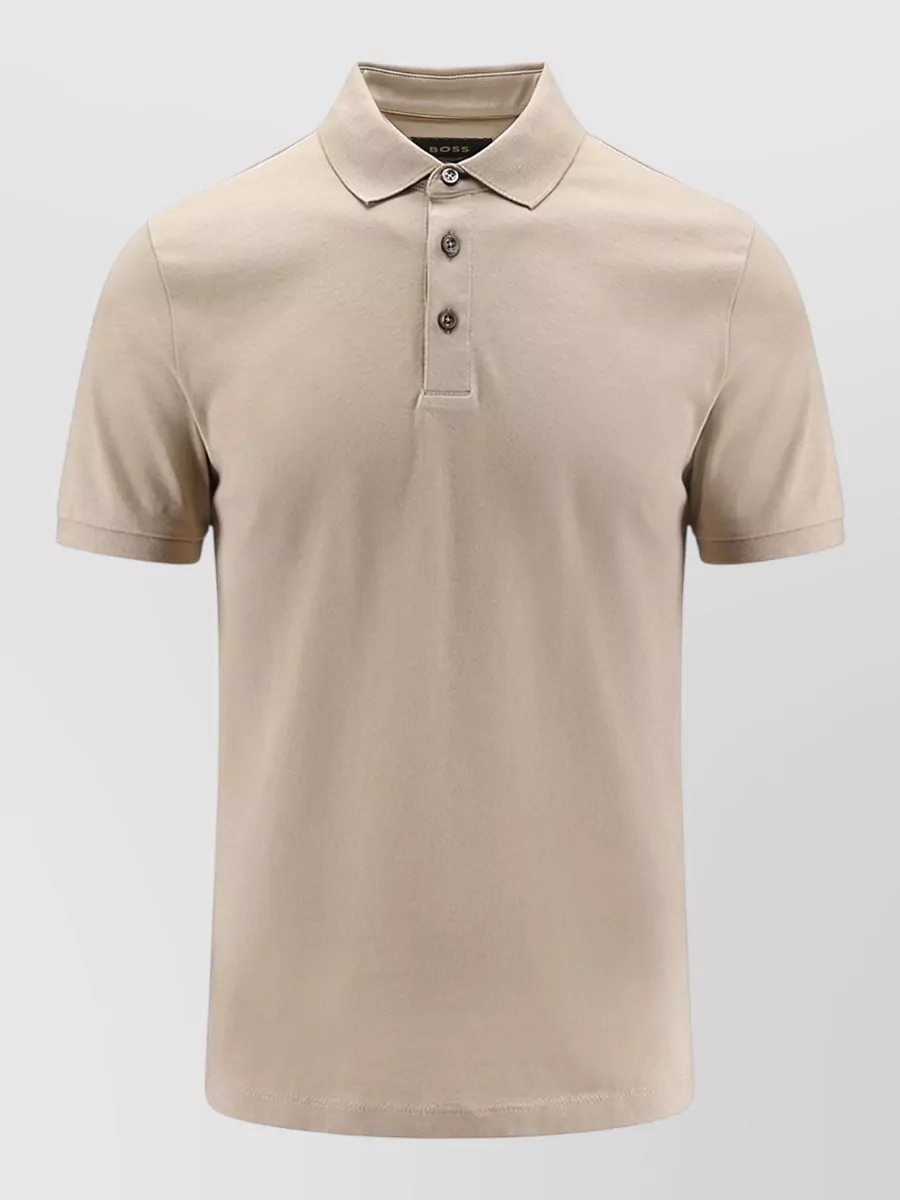 Boss cotton regular-fit short-sleeve polo shirt