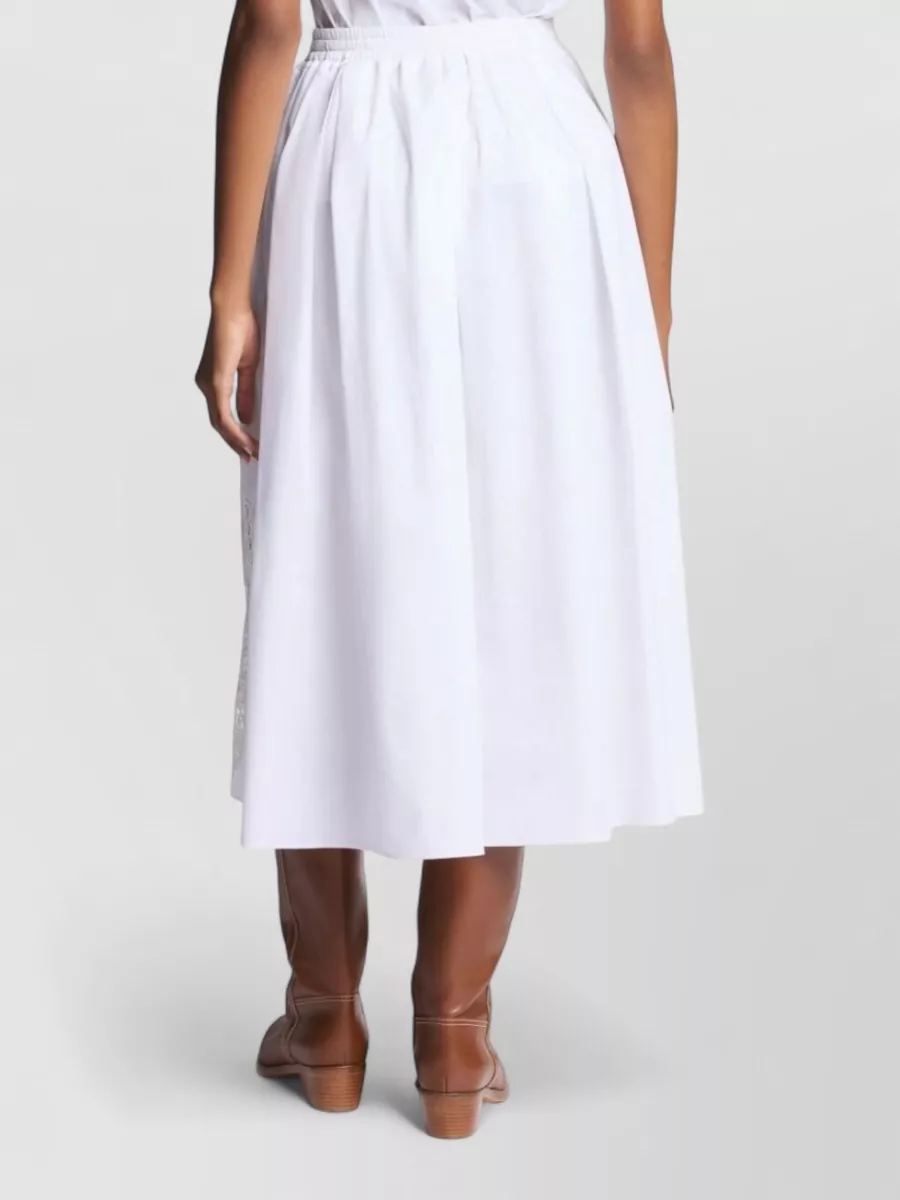 Fay Cotton Lace-Trim A-Line Maxi Skirt