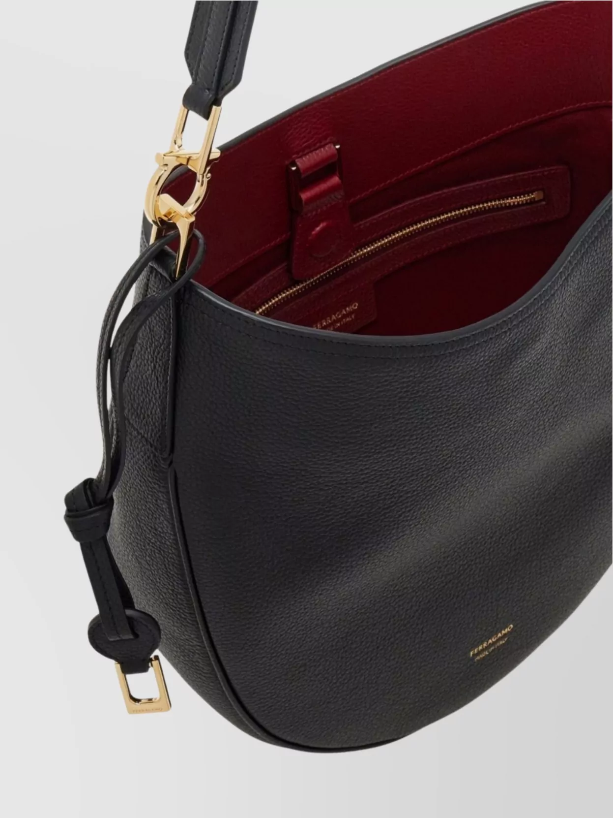 Ferragamo Medium Leather Hobo Bag