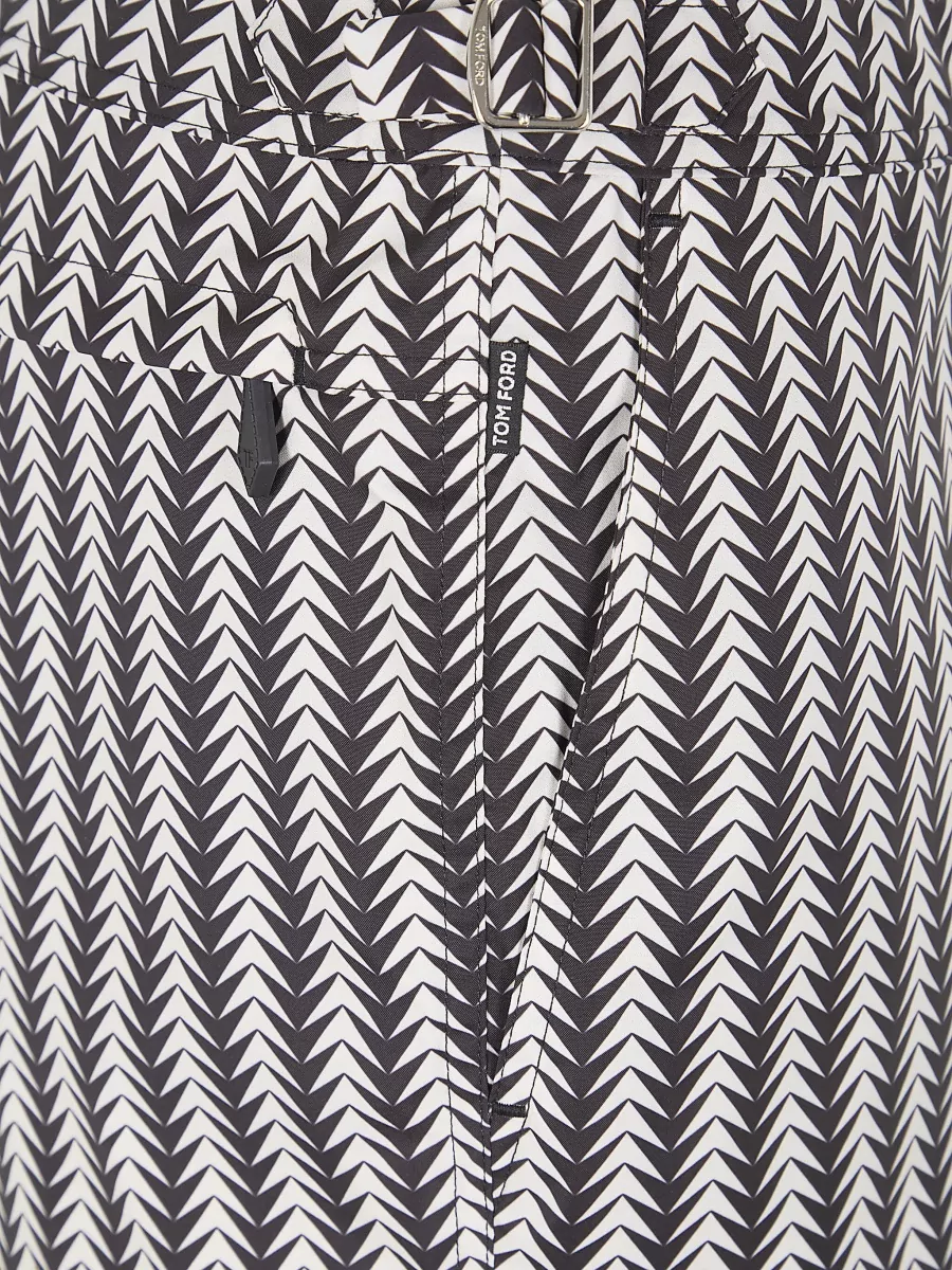 Tom Ford Geometric Print Compact Popeline Swim Shorts