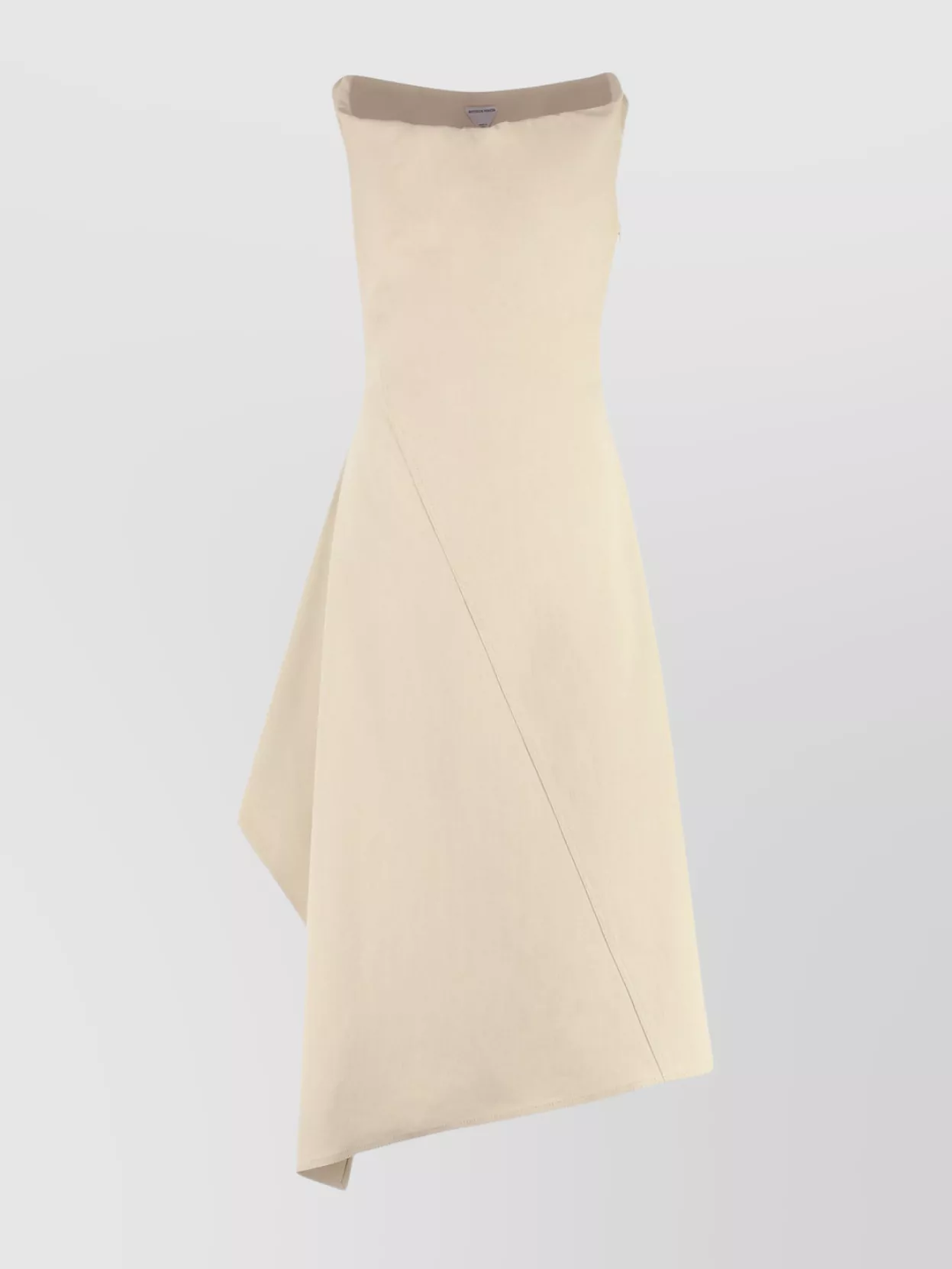 Bottega Veneta Cotton Midi-Dress Asymmetric Hem