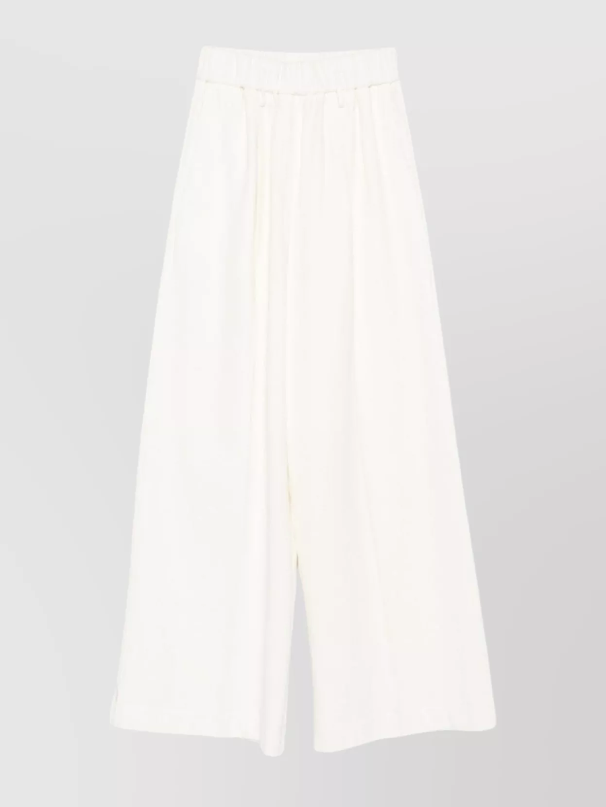 Forte Forte Comfortable Wide Leg Cotton Trousers In White
