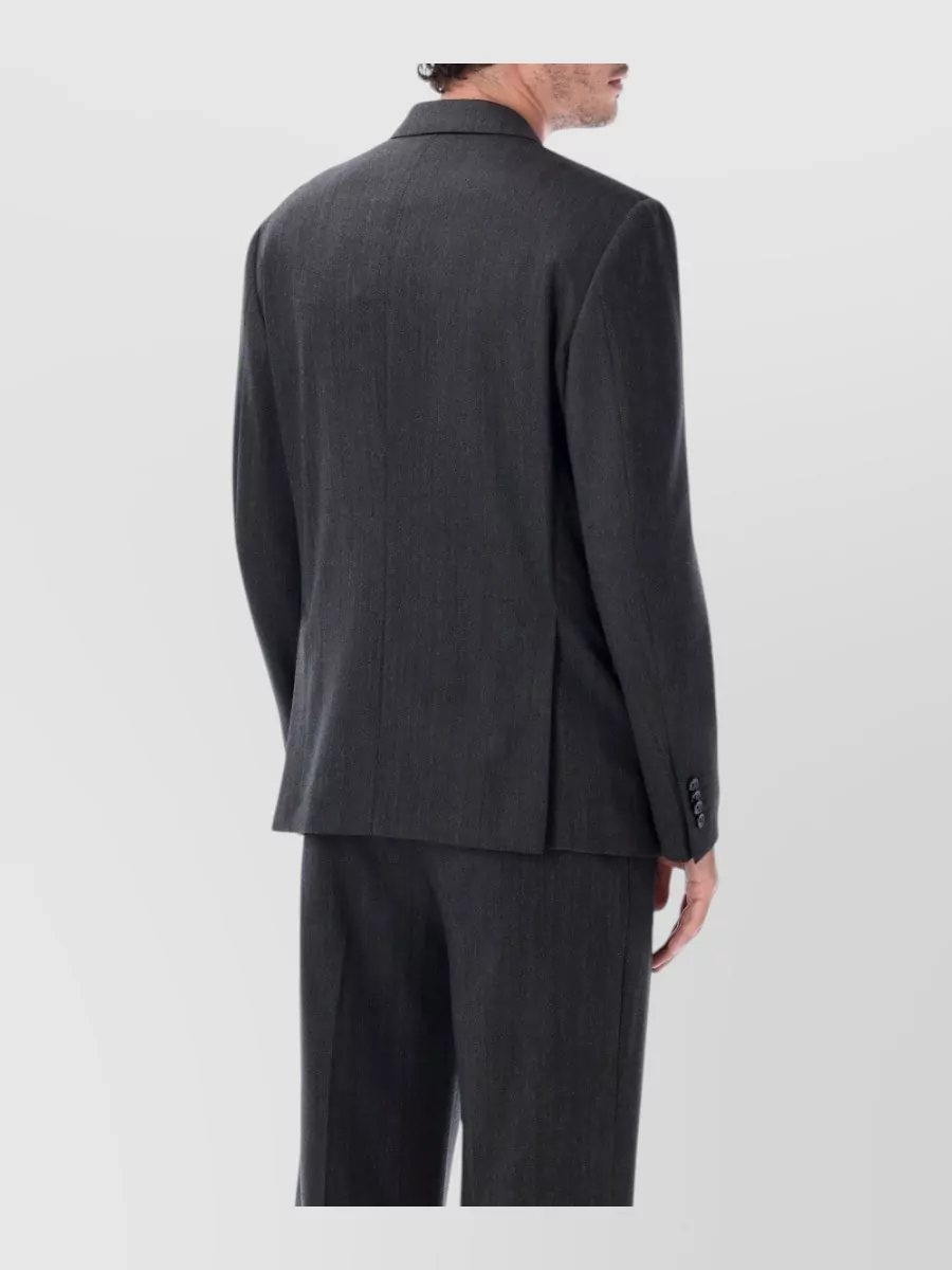 Lardini Virgin Wool Double-Breasted Blazer
