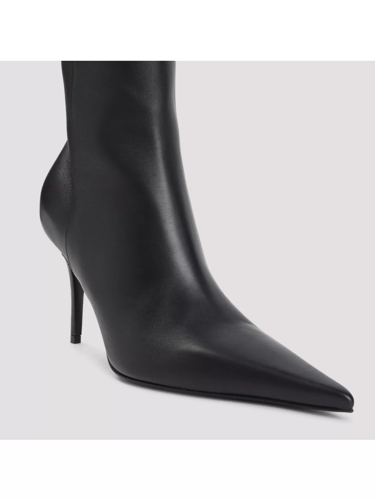 Amina Muaddi Knee Length Stiletto Heel Pointed Toe Boots