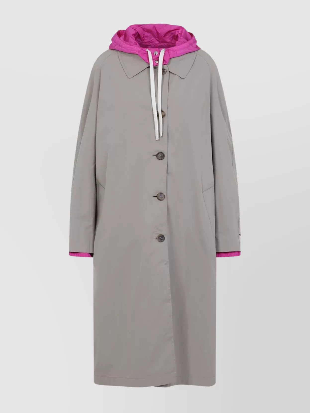 Miu Miu Reversible Design Grey Cotton Coat