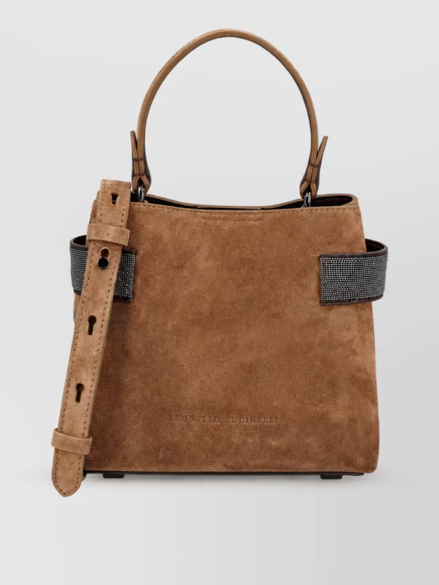 Brunello Cucinelli monili small leather shoulder bag