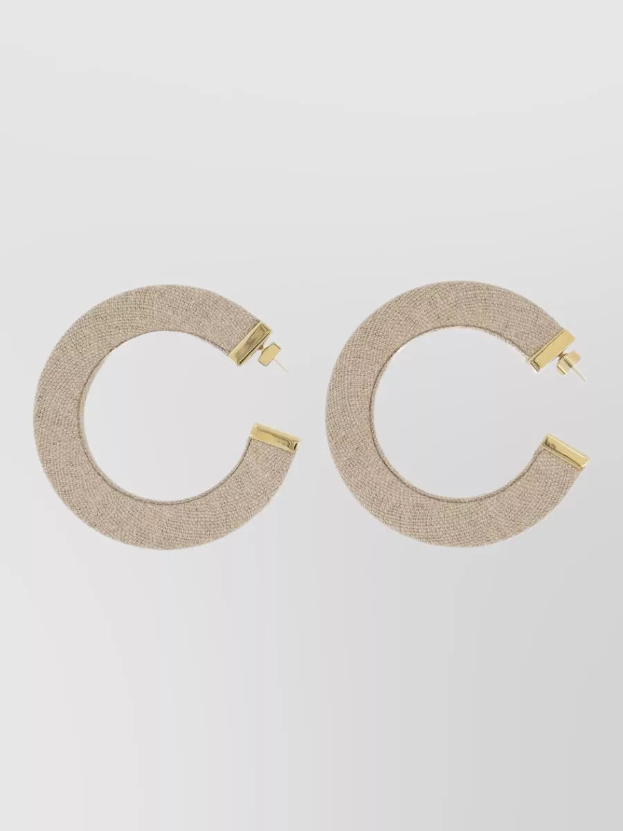 Jacquemus linen hoop earrings