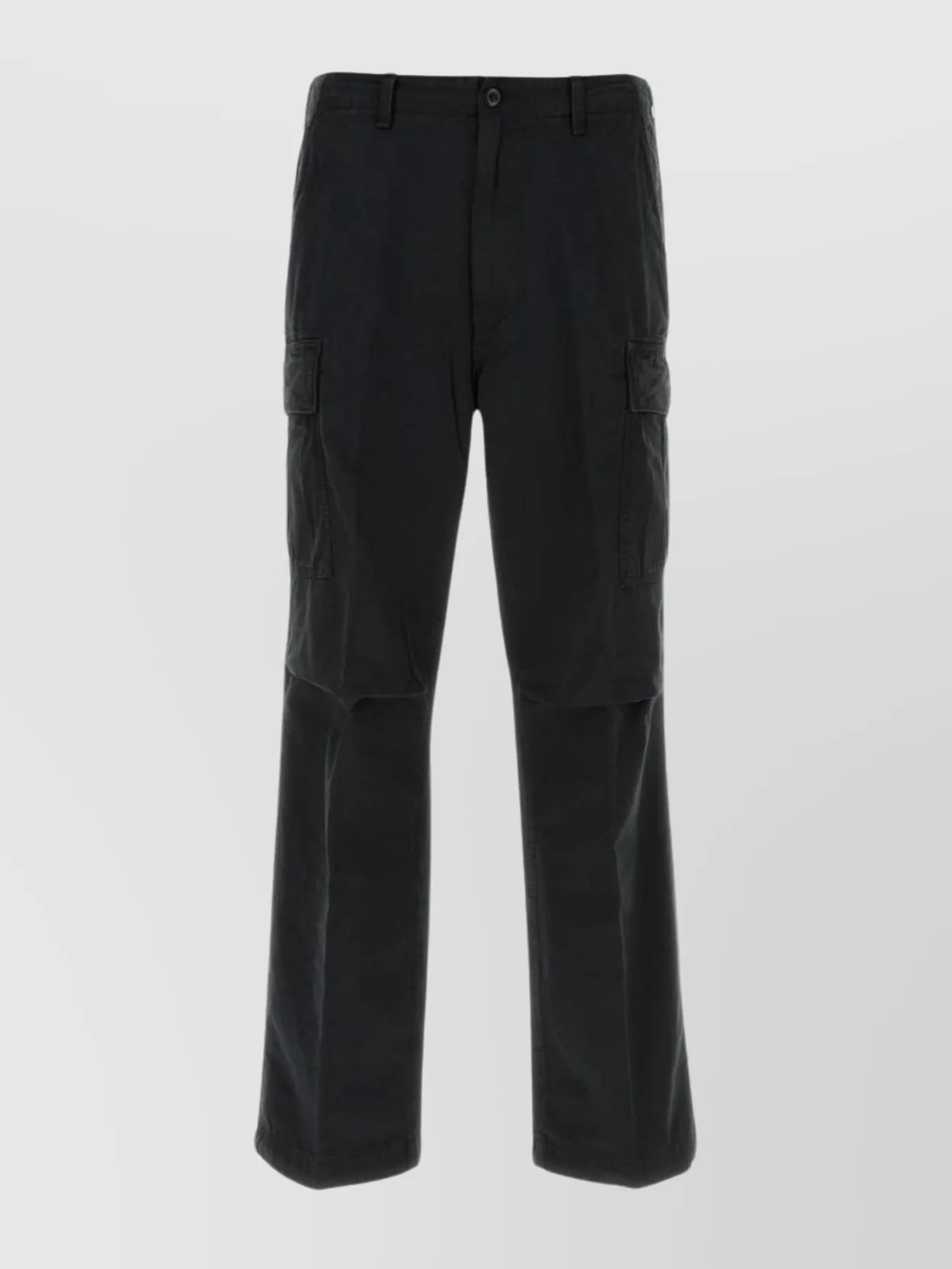 Shop Polo Ralph Lauren Cargo Pocket Utility Trousers In Black