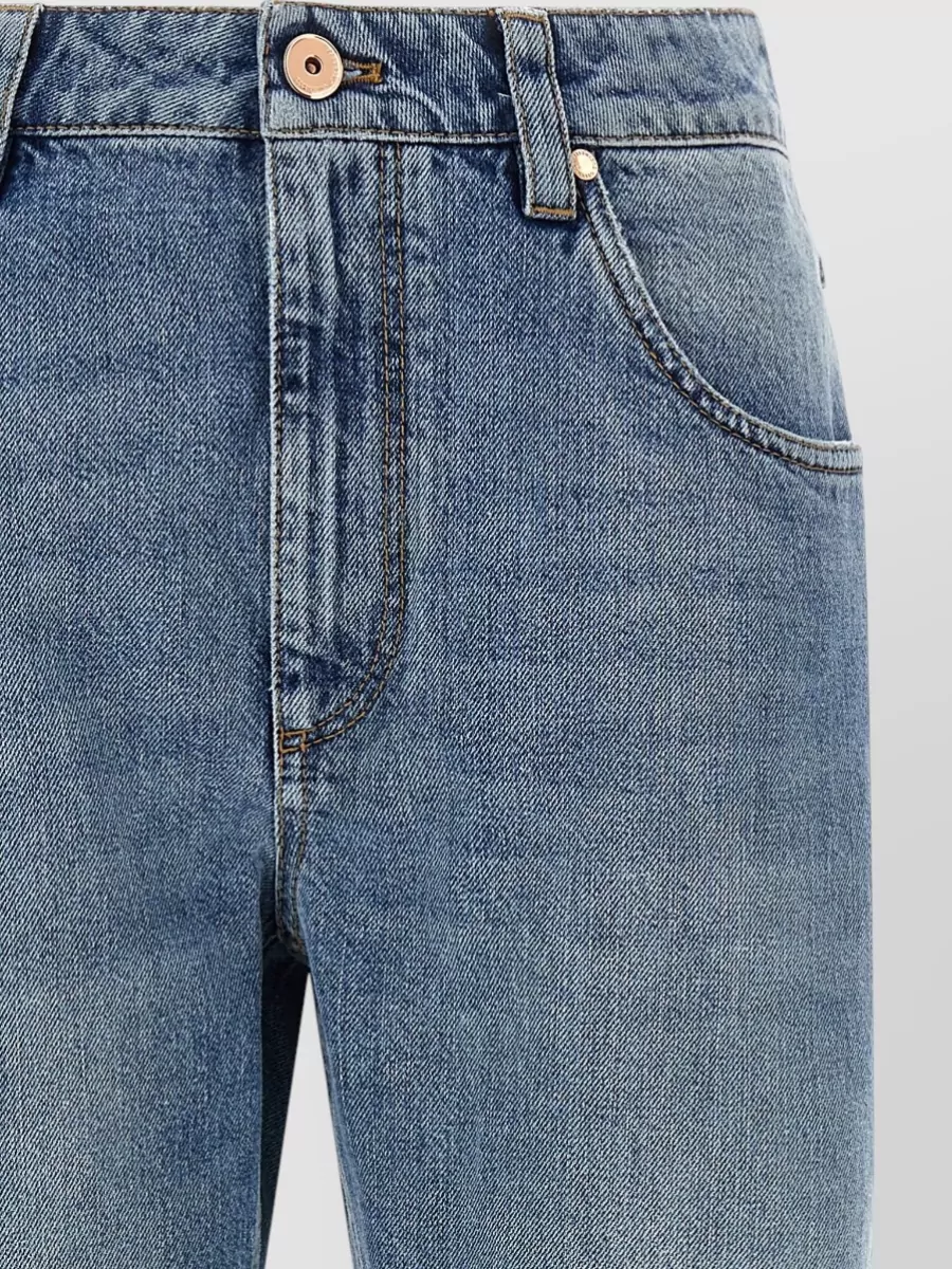 Brunello Cucinelli Straight Leg Denim Trousers Five Pocket Design