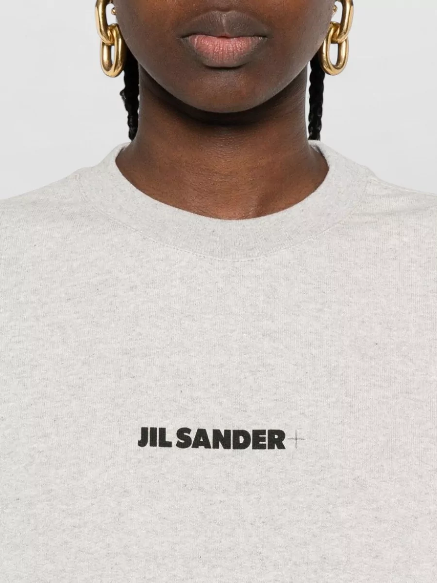 Jil Sander Plus Cotton Logo-Embroidered Crewneck Sweatshirt