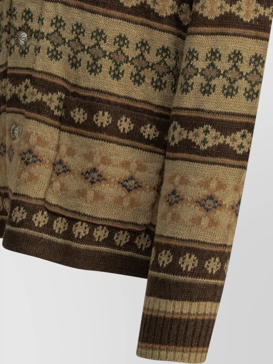 Rrl By Ralph Lauren Linen Silk Wool Knit Cardigan