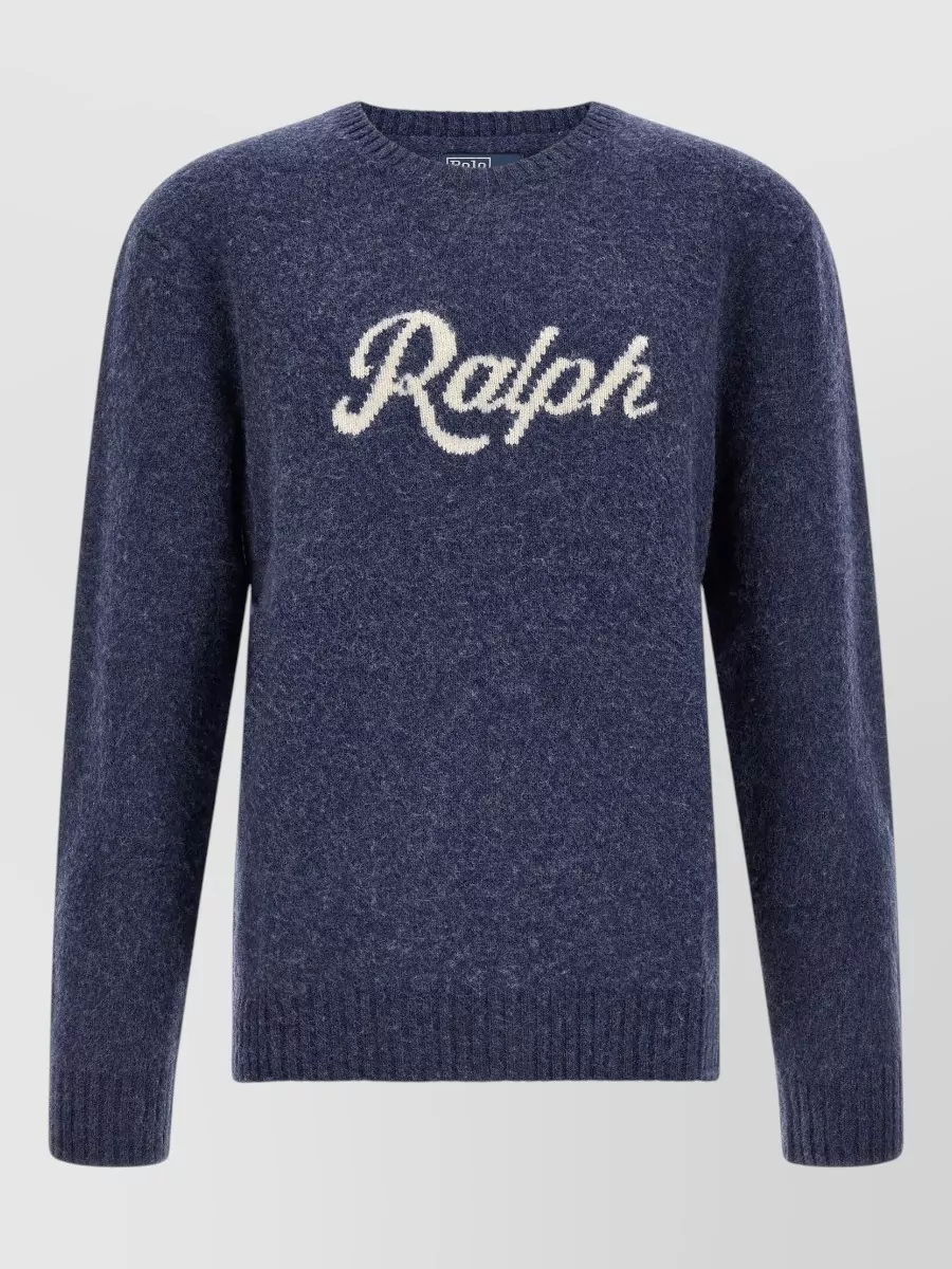 Polo Ralph Lauren cashmere wool logo-intarsia crew-neck jumper