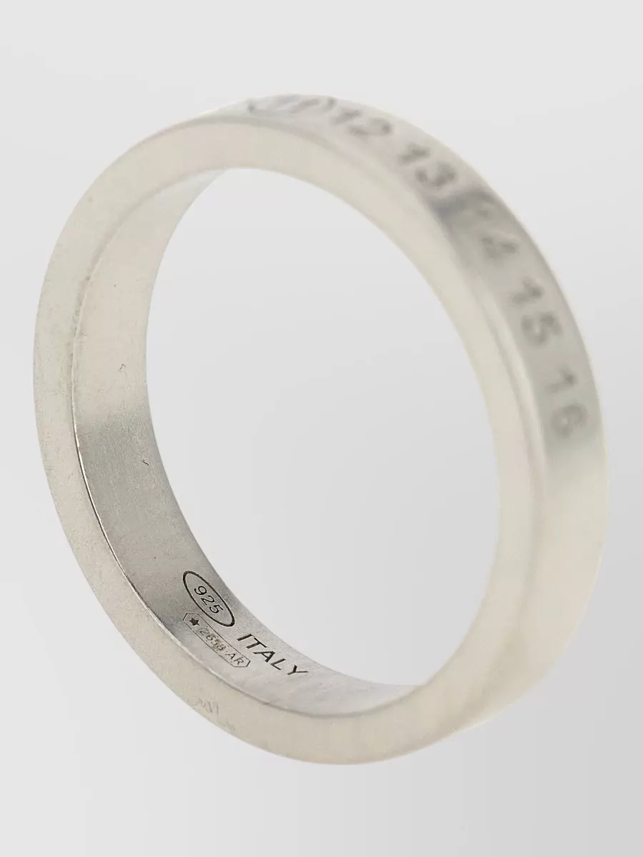 Maison Margiela Silver Numeric Logo Ring