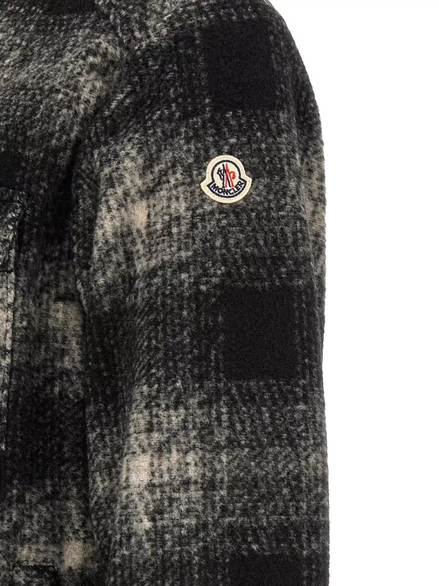 Moncler Checked Zip Shirt Jacket