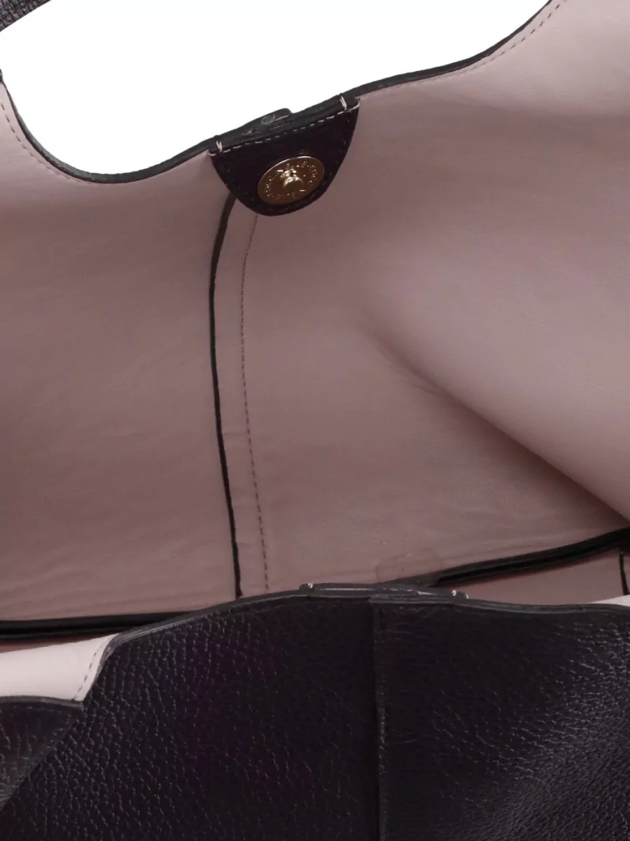 Coccinelle Shoulder Bag Two Handles Pebbled Leather